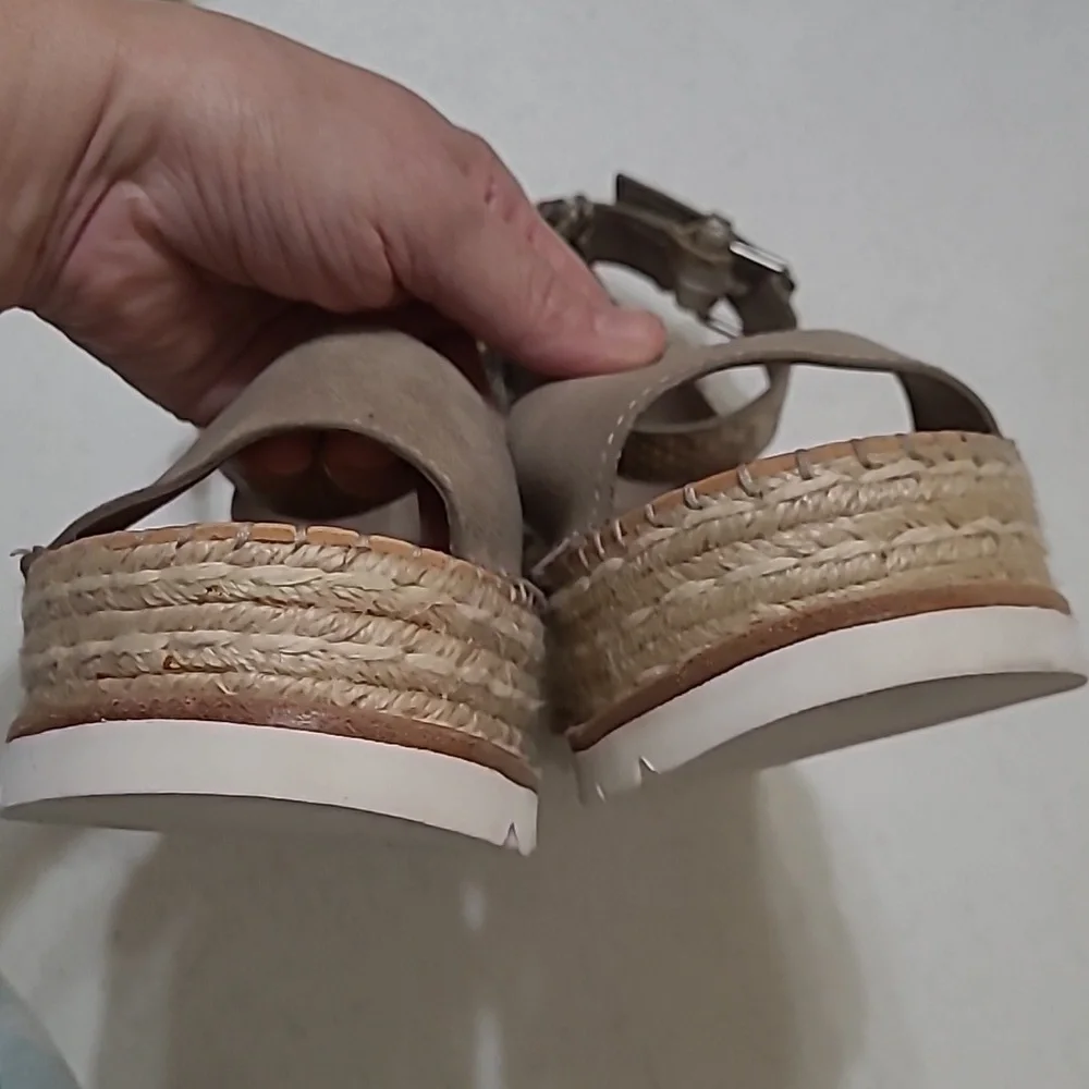 Dolce Vita snakeskin & suede platform espadrilles sandals size 8.5